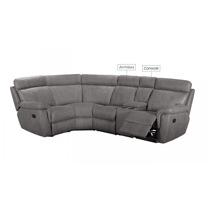 VL Baxter Armless Sectional Corner Group Grey